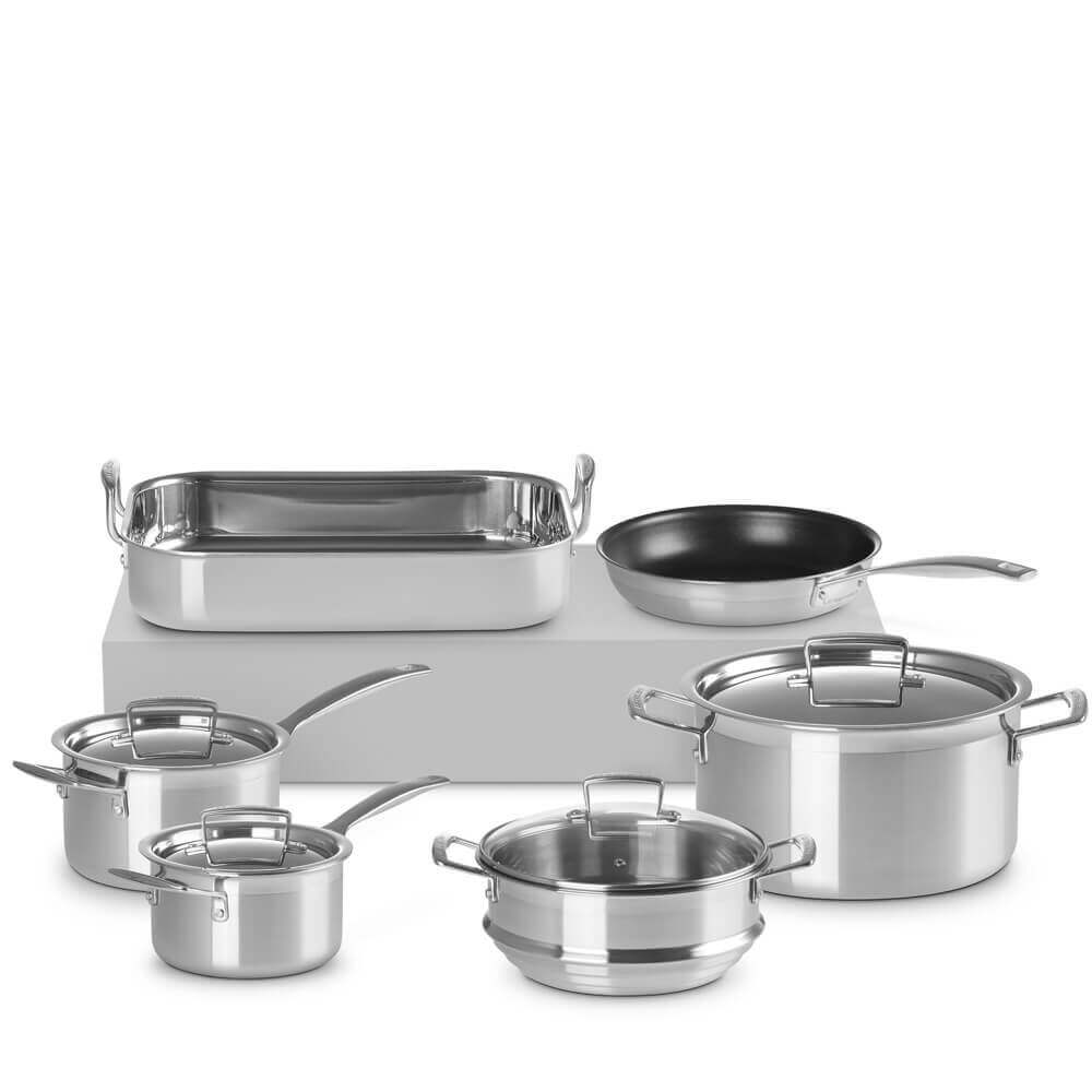 Le Creuset Classic 3-Ply Stainless Steel 6-Piece Cookware Set